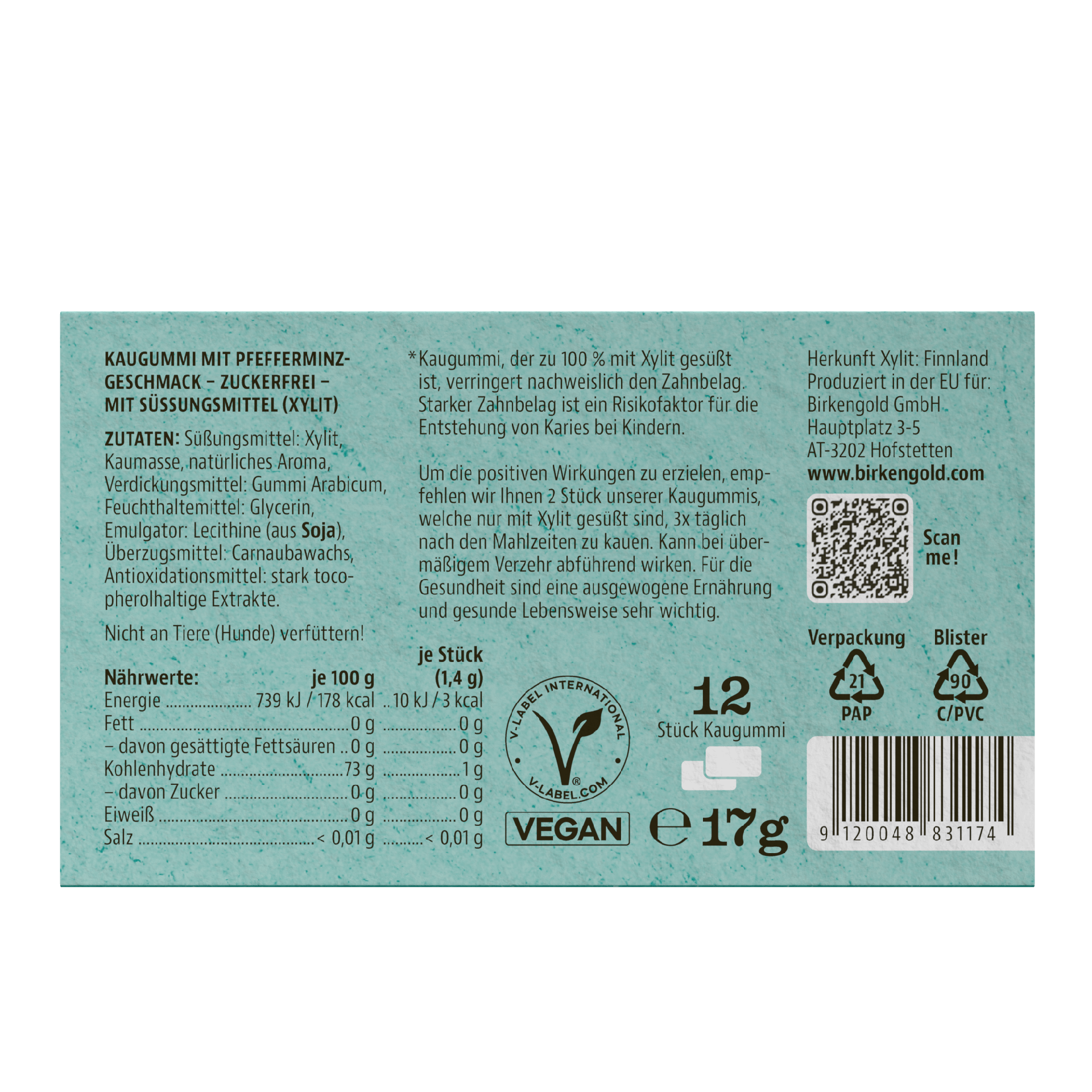 birkengold-kaugummi-pfefferminze-zuckerfrei-12-st-ck image 4