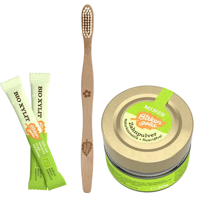 birkengold-zahnpflege-geschenkset-zahnpulver-minze-bambus-zahnb-rste image 1