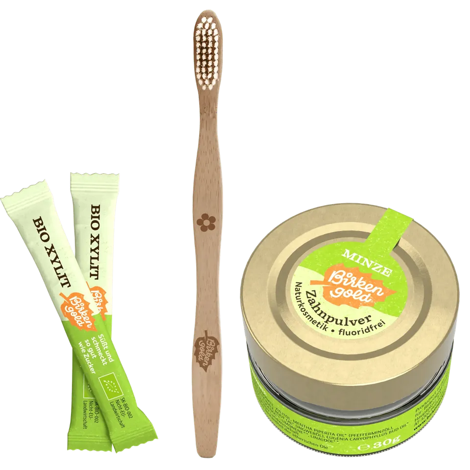 birkengold-zahnpflege-geschenkset-zahnpulver-minze-bambus-zahnb-rste image 1