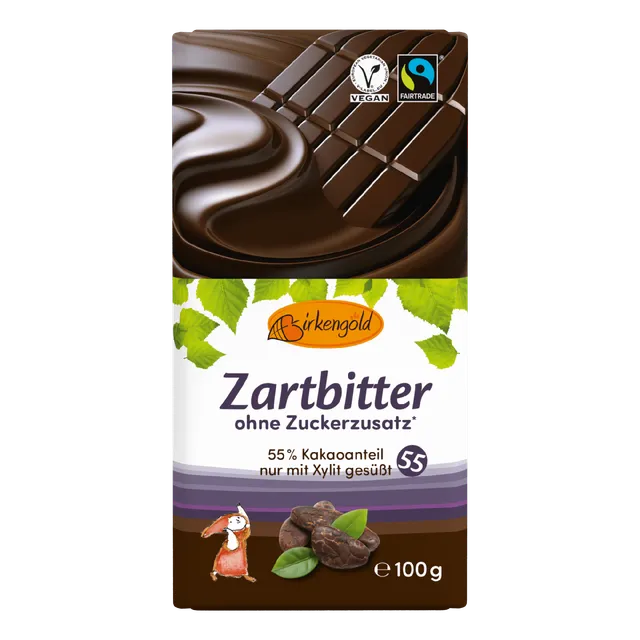 birkengold-schokolade-zartbitter-100-g-fairtrade-ohne-zuckerzusatz image 1