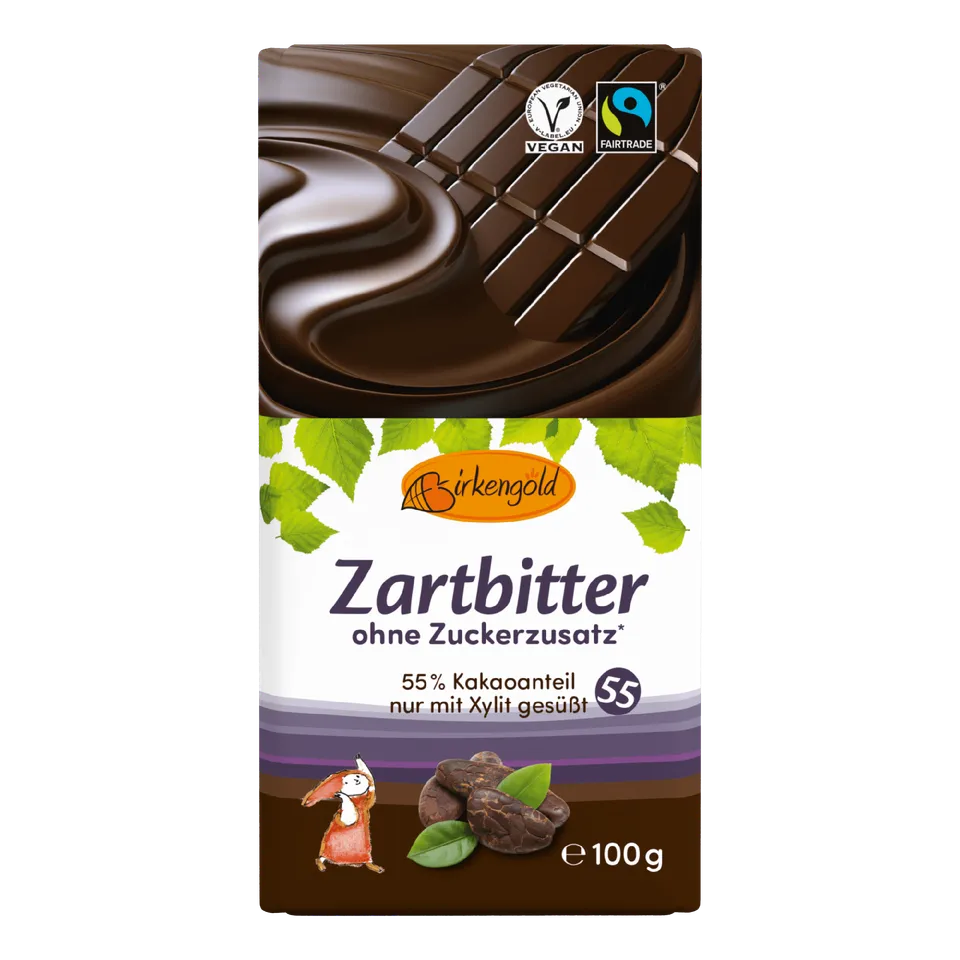 birkengold-schokolade-zartbitter-100-g-fairtrade-ohne-zuckerzusatz image 1