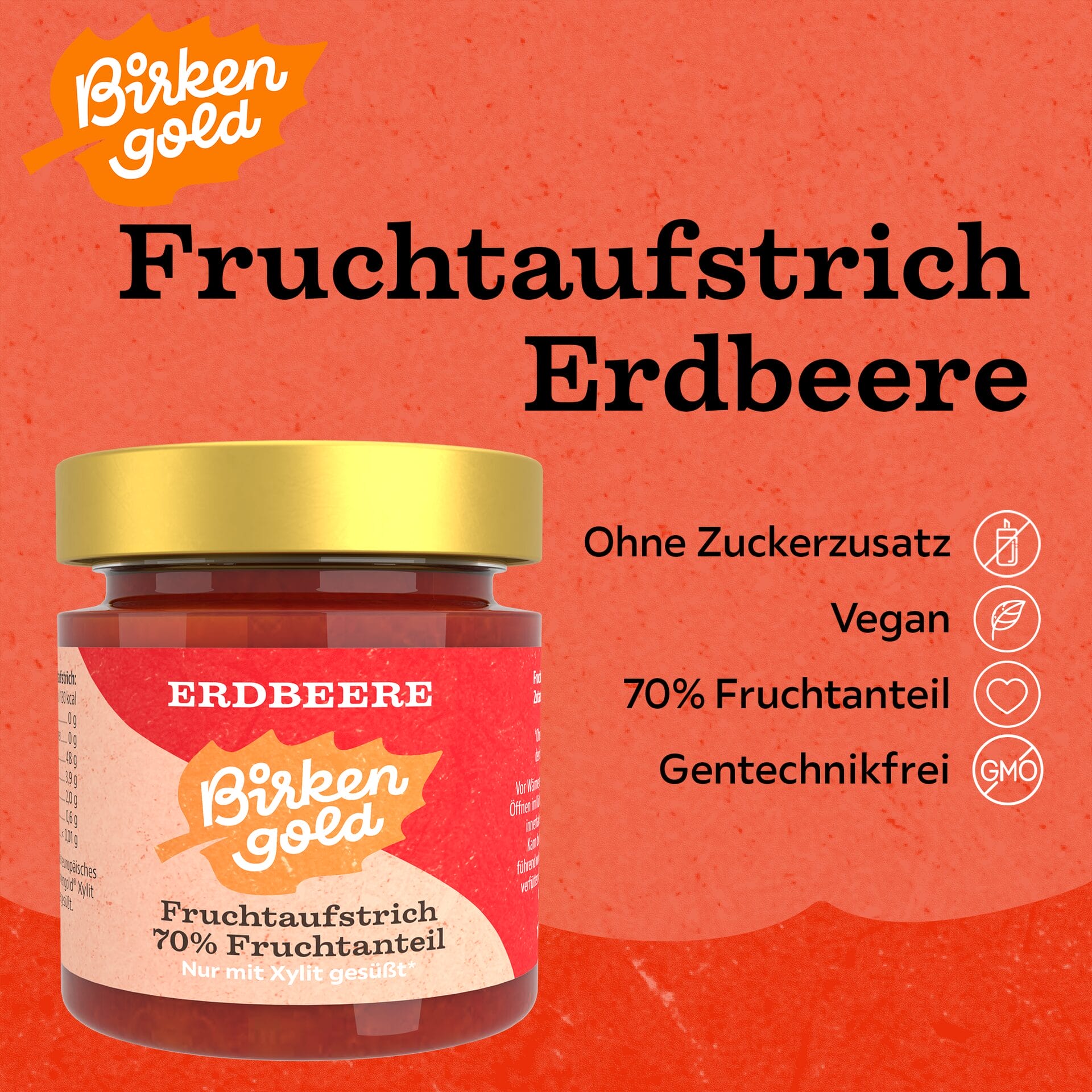 birkengold-fruchtaufstrich-erdbeere-200-g-70-frucht-ohne-zuckerzusatz image 3