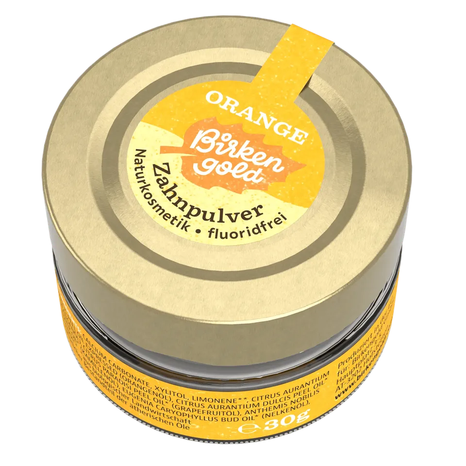 birkengold-zahnpulver-orange-30-g-im-glas-mit-xylit-mild-f-r-kinder image 1