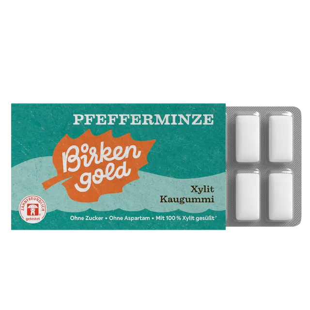 birkengold-kaugummi-pfefferminze-zuckerfrei-12-st-ck image 1