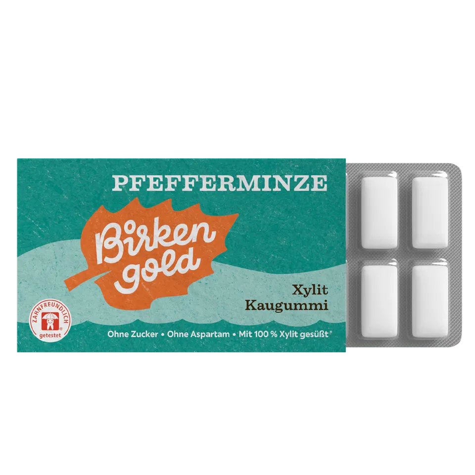 birkengold-kaugummi-pfefferminze-zuckerfrei-12-st-ck image 1