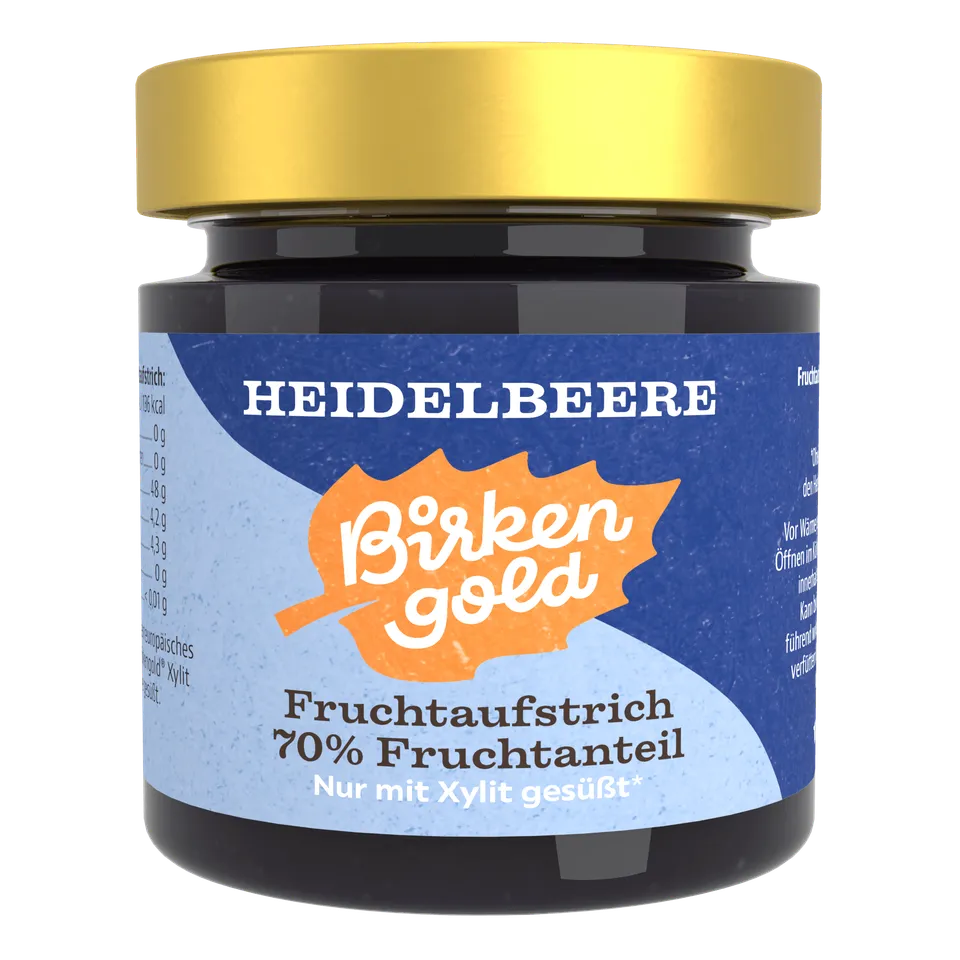 birkengold-fruchtaufstrich-heidelbeere-200-g-70-frucht-ohne-zuckerzusatz image 1