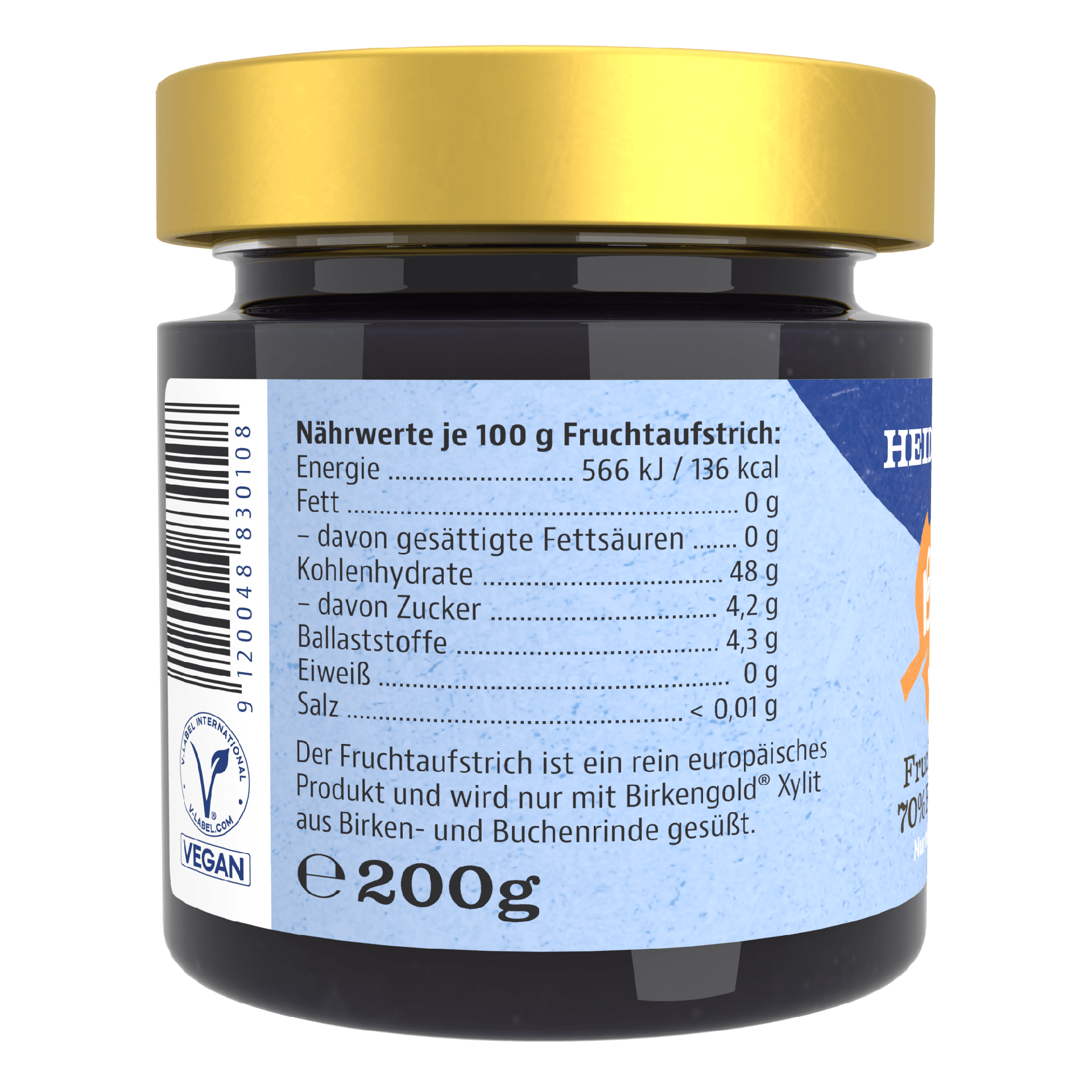 birkengold-fruchtaufstrich-heidelbeere-200-g-70-frucht-ohne-zuckerzusatz image 4