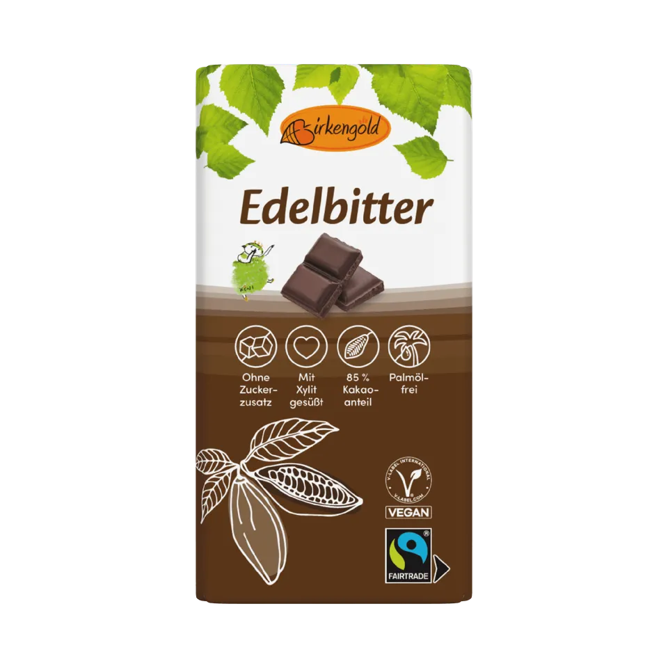 birkengold-schokolade-edelbitter-85-100-g-fairtrade-ohne-zuckerzusatz image 1
