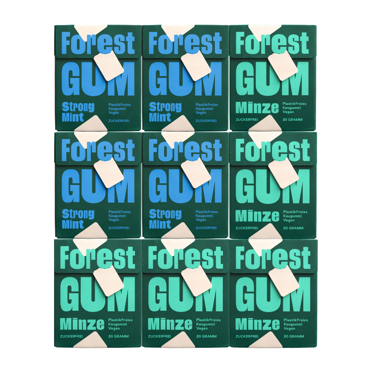 forestgum-fresh-probierset-kaugummi-zuckerfrei-9er image 1