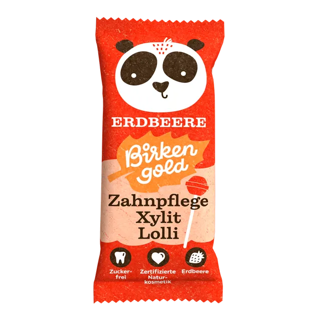 birkengold-zahnpflege-lolli-erdbeere-xylit-lolli-zuckerfrei image 1