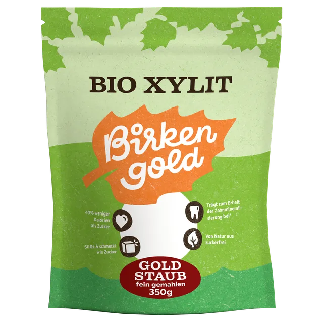 birkengold-bio-xylit-goldstaub-350-g-beutel-fein-gemahlen-aus-bio-mais image 1