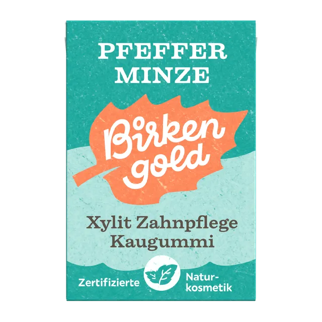 birkengold-kaugummi-pfefferminze-zuckerfrei-plastikfrei-20-st-ck image 1