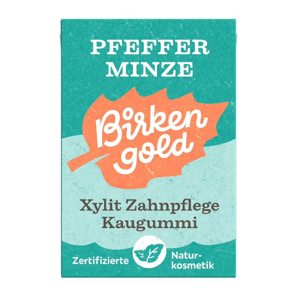 birkengold-kaugummi-pfefferminze-zuckerfrei-plastikfrei-20-st-ck image 1