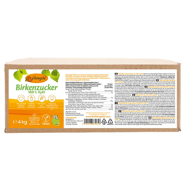 birkengold-birkenzucker-xylit-4-kg-aus-birken-und-buchenrinde image 1
