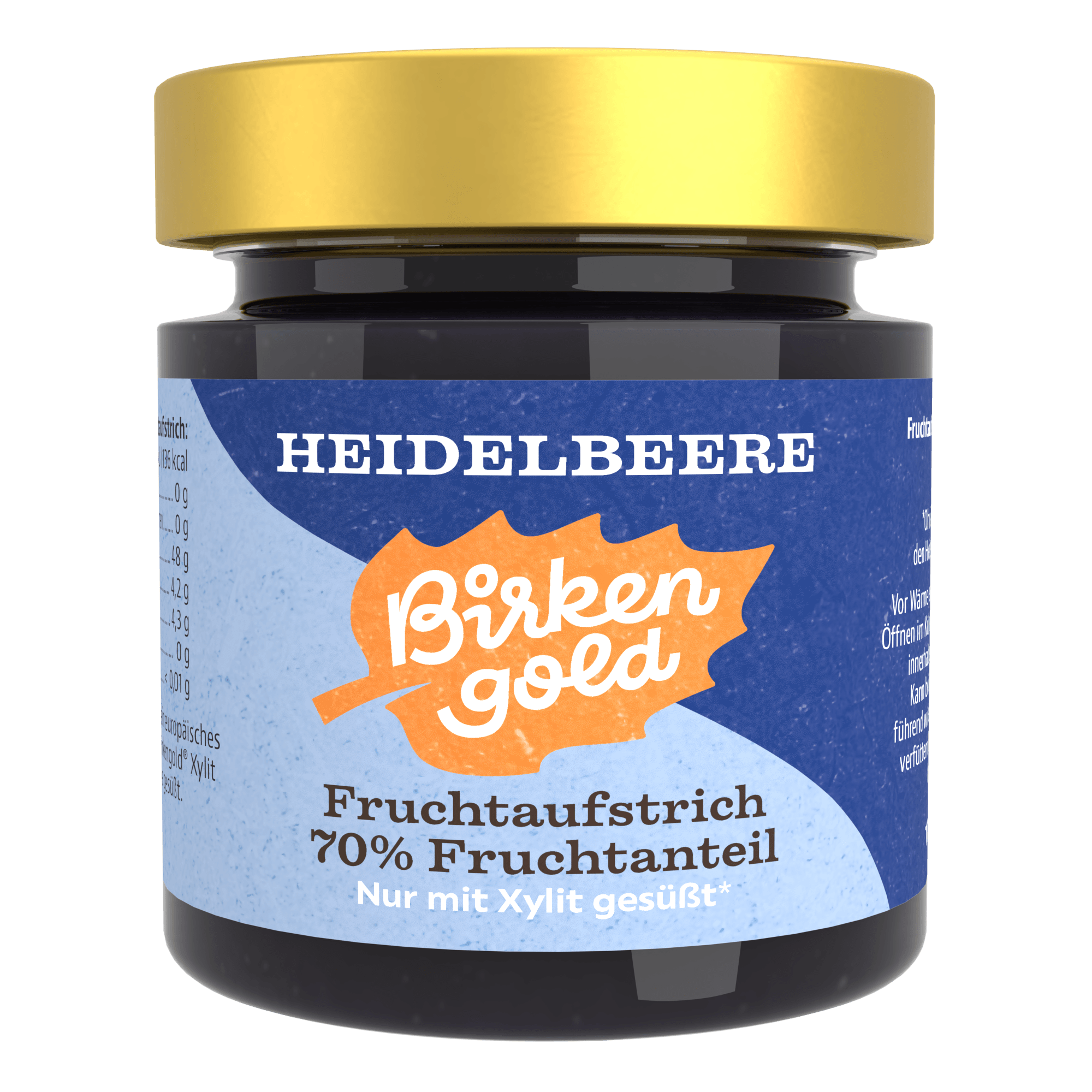 birkengold-fruchtaufstrich-heidelbeere-200-g-70-frucht-ohne-zuckerzusatz image 1