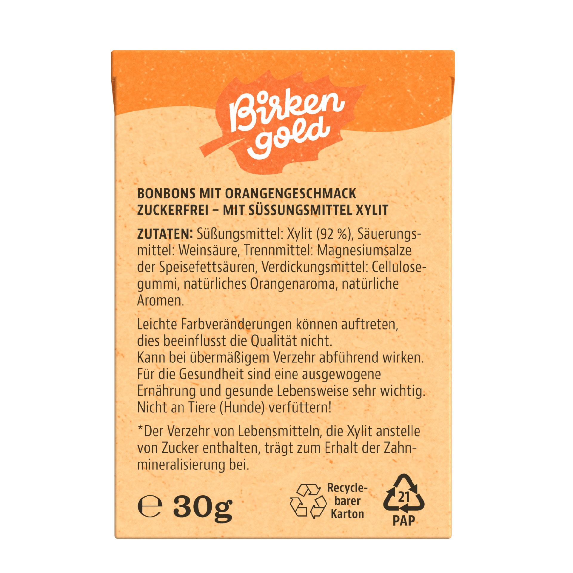 birkengold-xylit-bonbons-orange-zuckerfrei-30-g-flip-top image 4