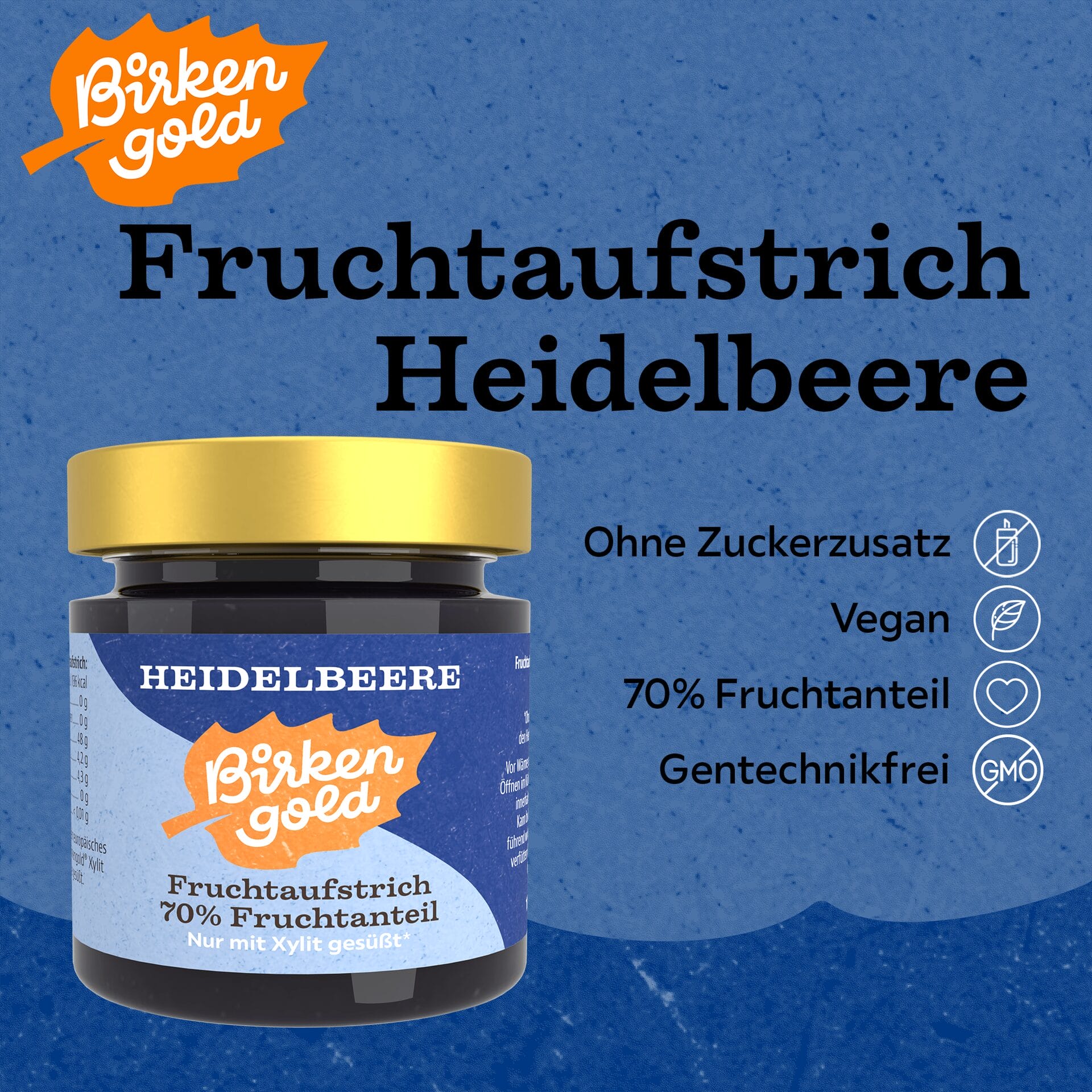 birkengold-fruchtaufstrich-heidelbeere-200-g-70-frucht-ohne-zuckerzusatz image 2