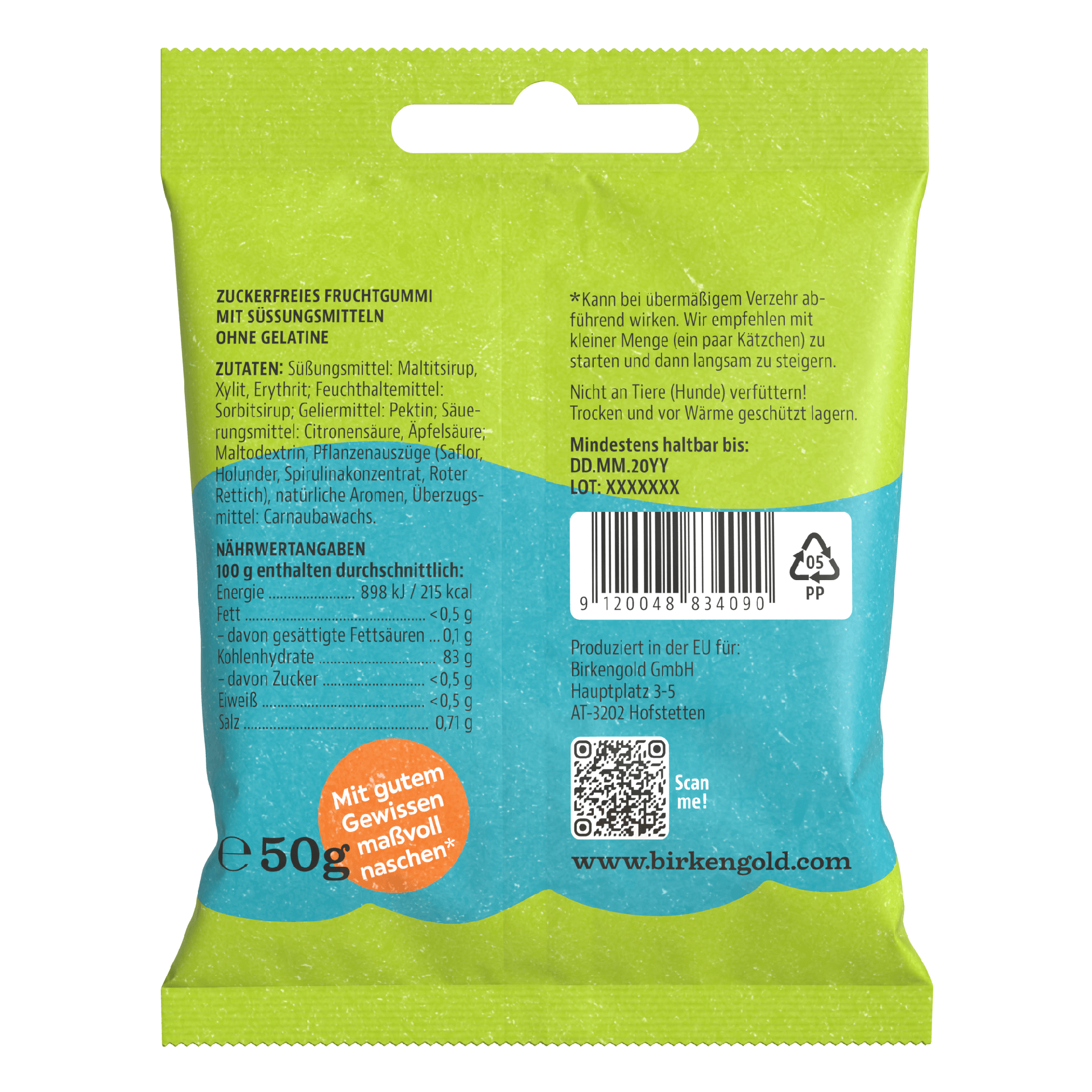birkengold-saure-k-tzchen-50-g-zuckerfrei-gelatinefrei-vegane-fruchtgummis image 3