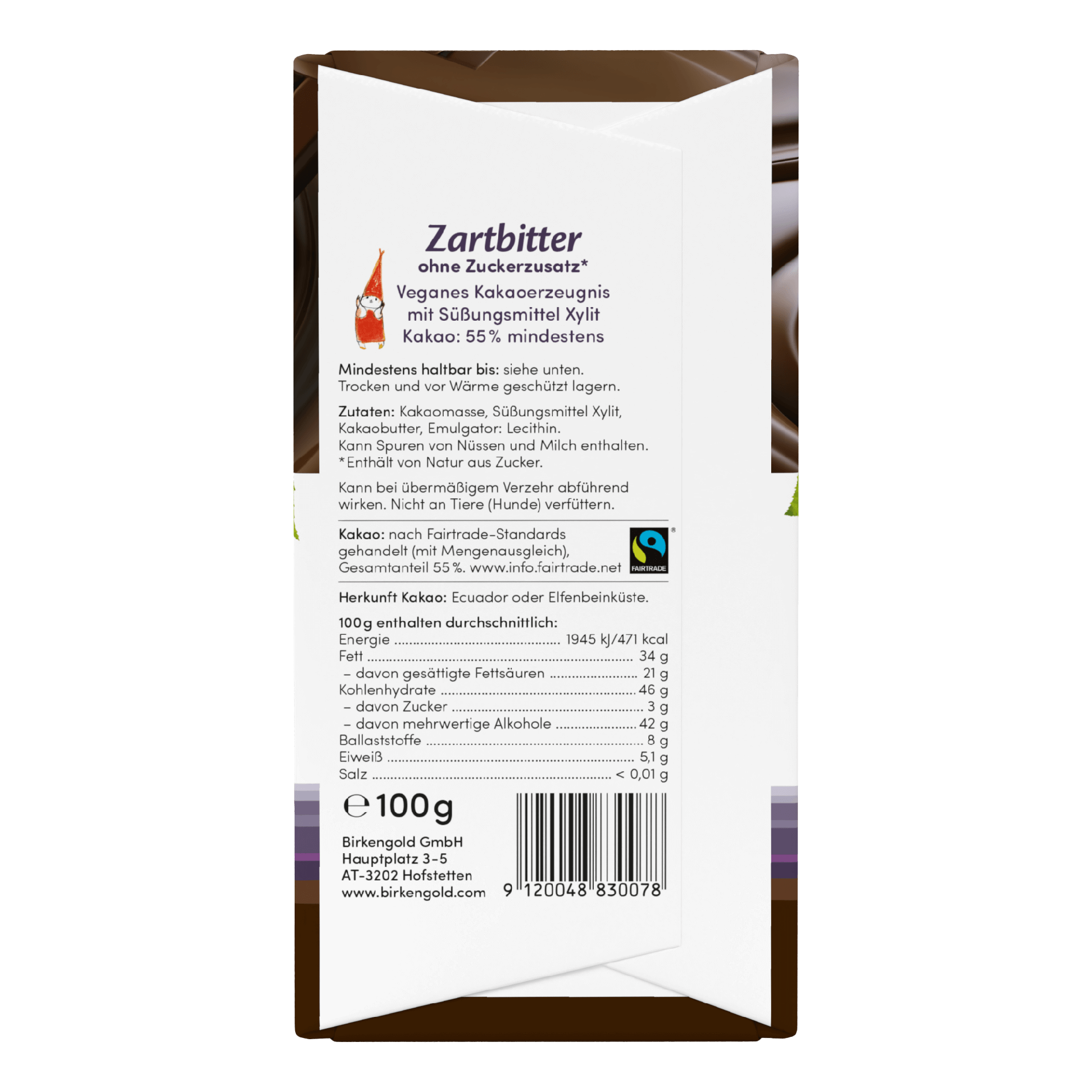 birkengold-schokolade-zartbitter-100-g-fairtrade-ohne-zuckerzusatz image 3