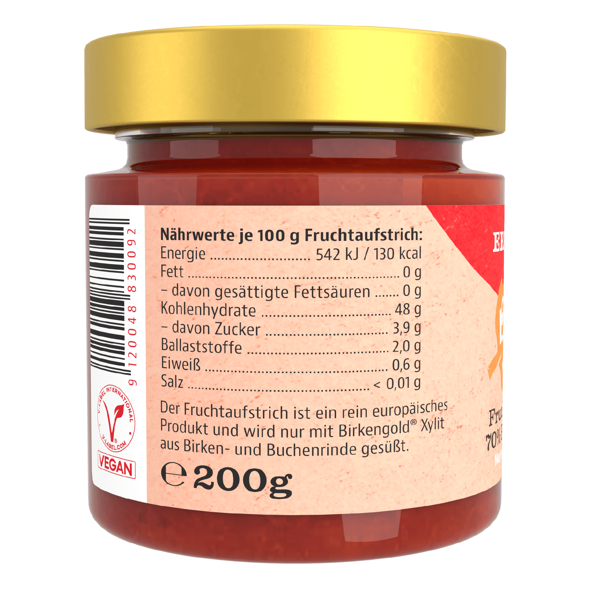 birkengold-fruchtaufstrich-erdbeere-200-g-70-frucht-ohne-zuckerzusatz image 4