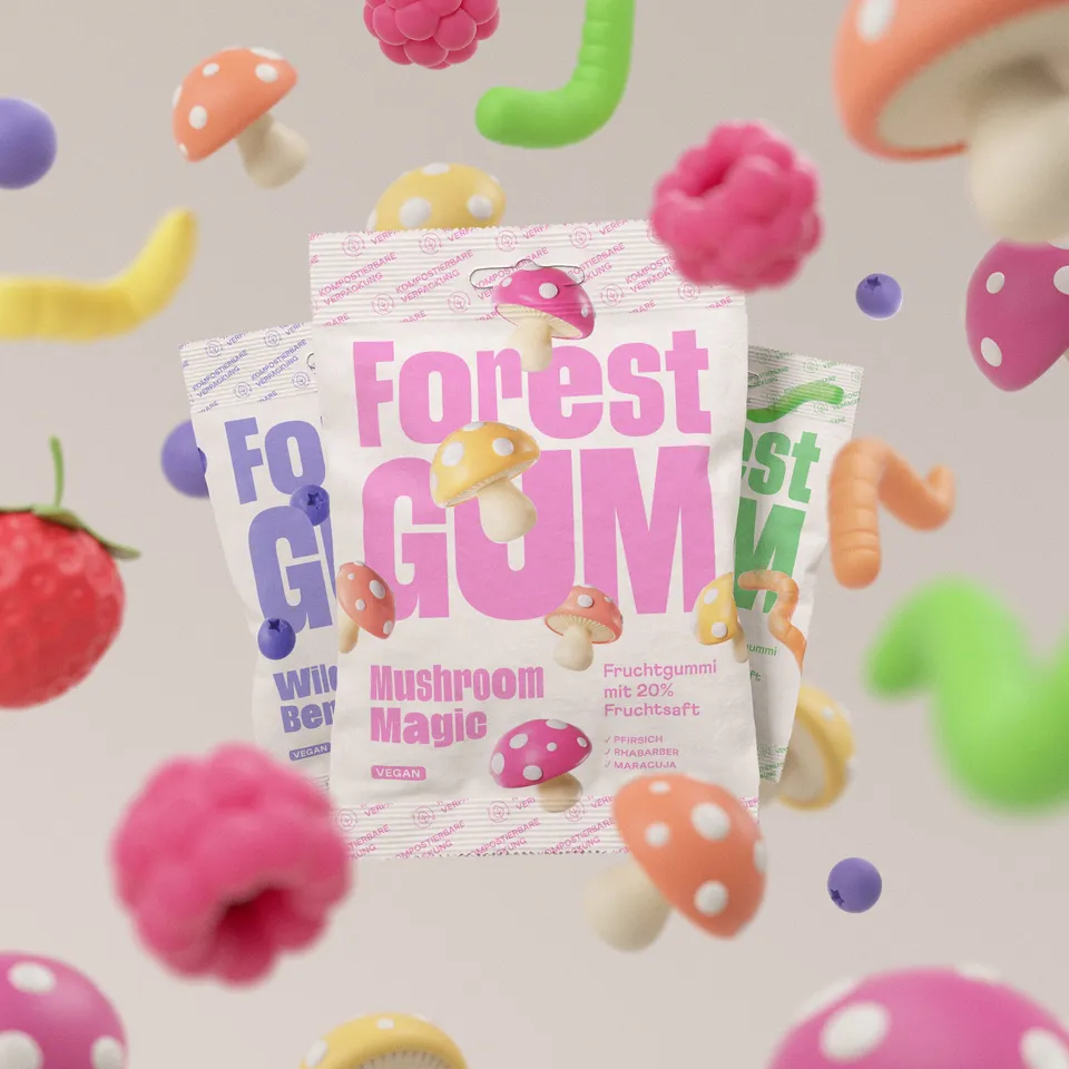 forestgum-probierset-fruchtgummi-vegan-6er-mushroom-magic-wild-berries image 1
